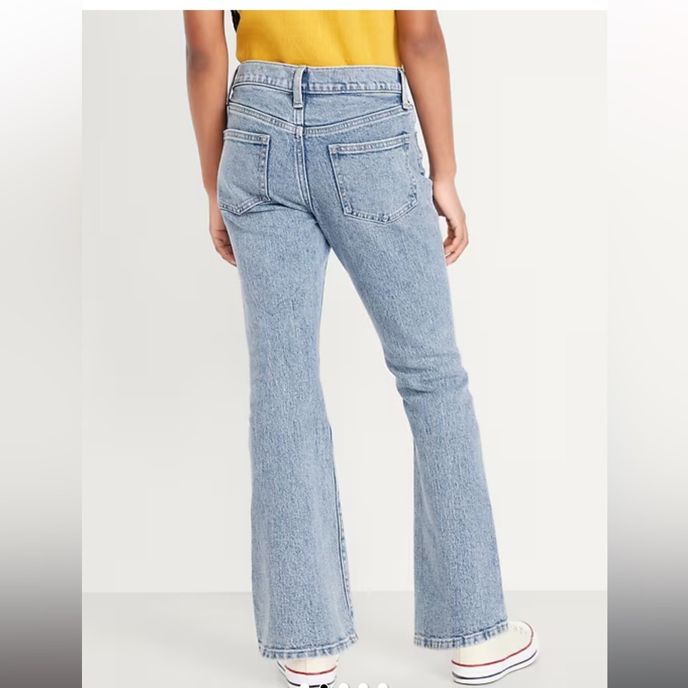 Old Navy High Waisted Butterfly Embroidered Flare Leg Jeans, size 10 - Picture 2 of 4